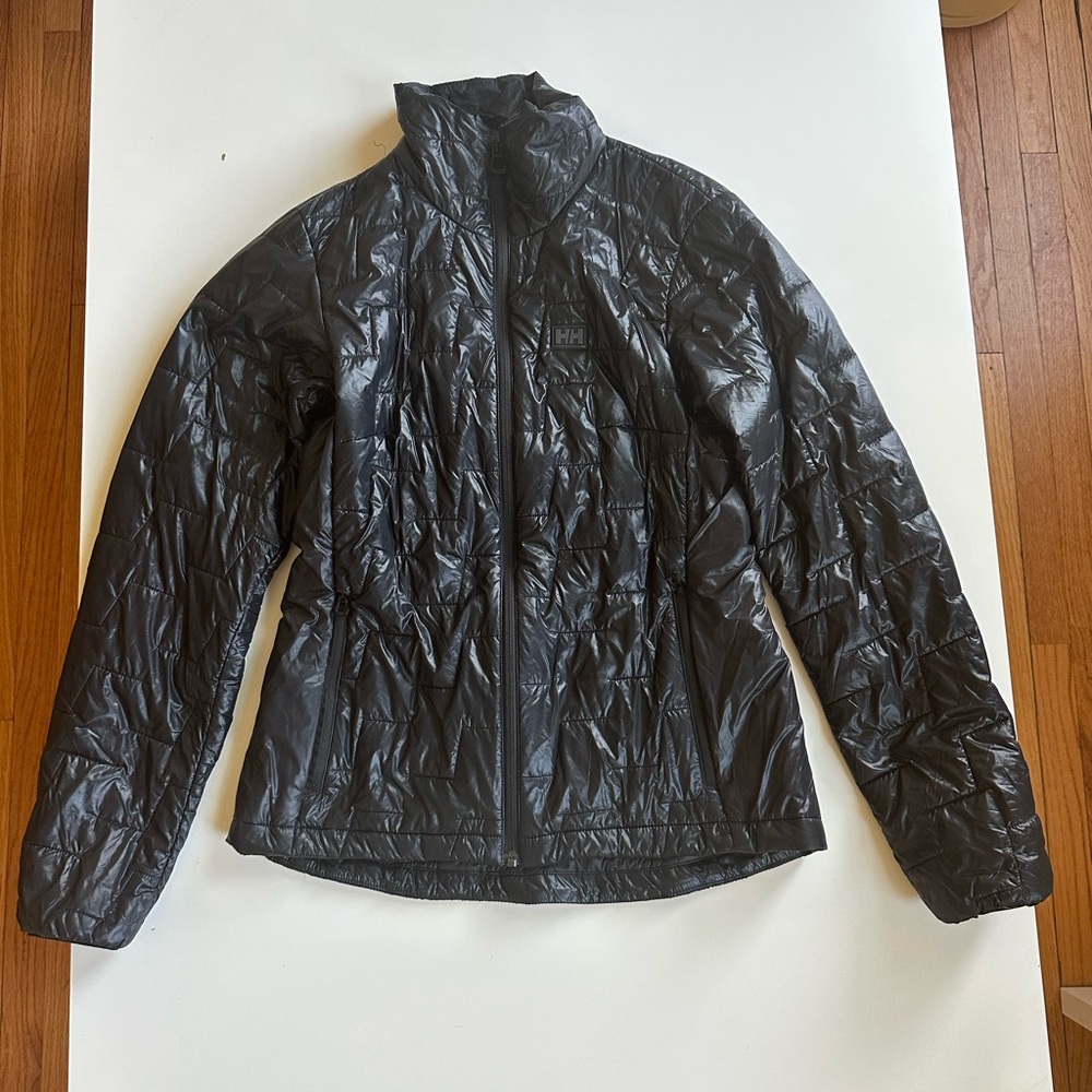 Black Quilted Helly Hansen Quilted Jacket, Black, Size Small